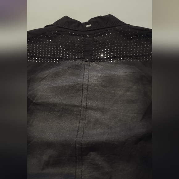Roar Western Glitz Long Sleeve Button Up Embroidered Black Sz large NWT - Picture 12 of 13